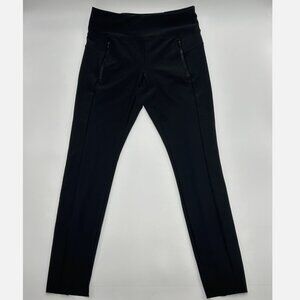 Athleta Stellar Commuter Pants Sz 0P Black Zip Pockets